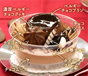 ベルギーチョコプリンのアラモード