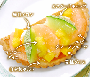 ハーフタルト　メロン&フルーツ