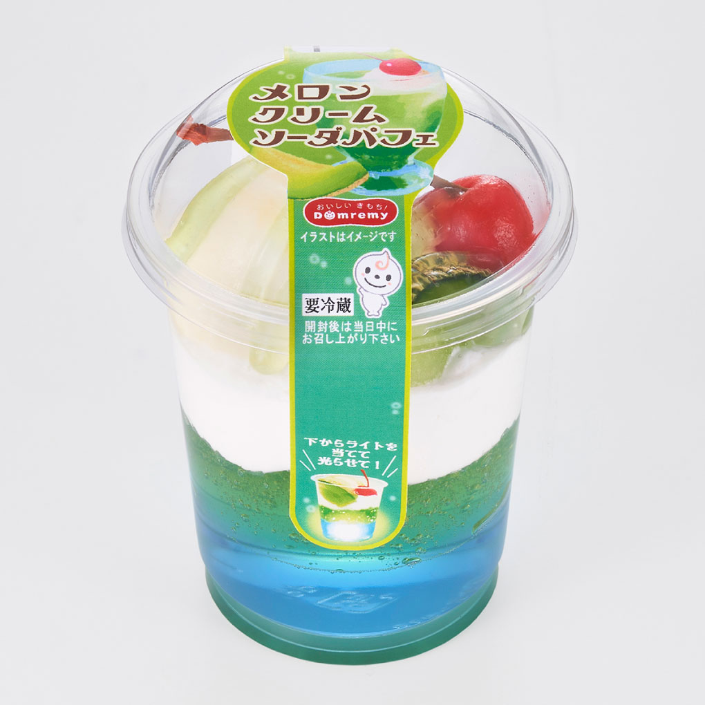 メロンクリームソーダパフェ おいしいきもち ドンレミー メロンクリームソーダパフェ おいしいきもち ドンレミー